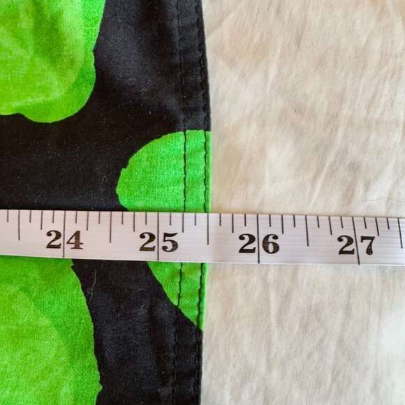 Mouche Black and Green Abstract Limes Full Buttoned Swing Skirt w Pockets - Picture 13 of 13